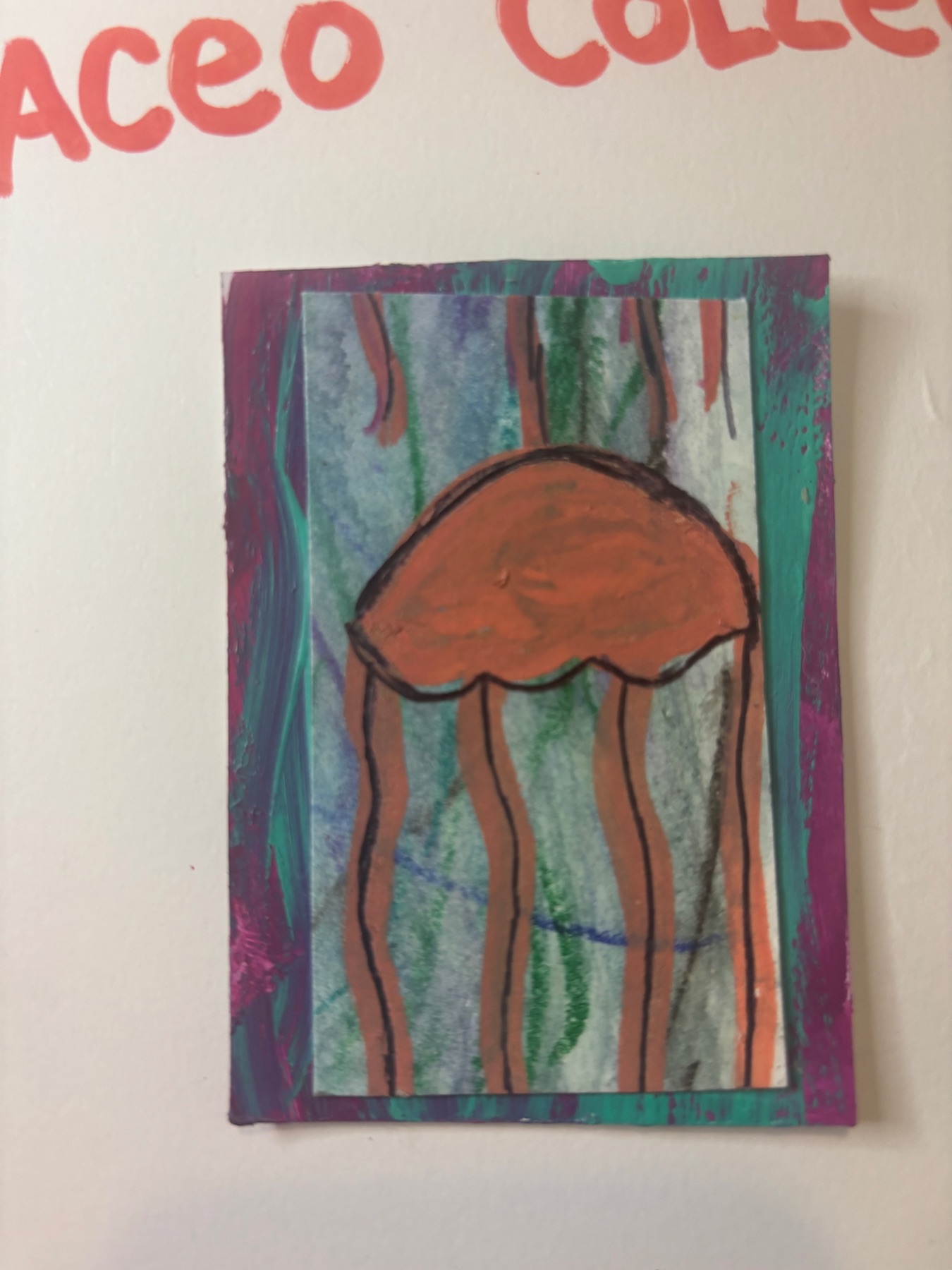 Jelly fish #8 aceo art card