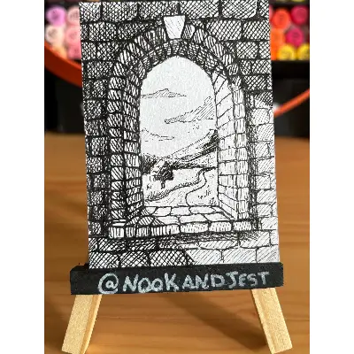 Window to the Land aceo art card thumbnail 1