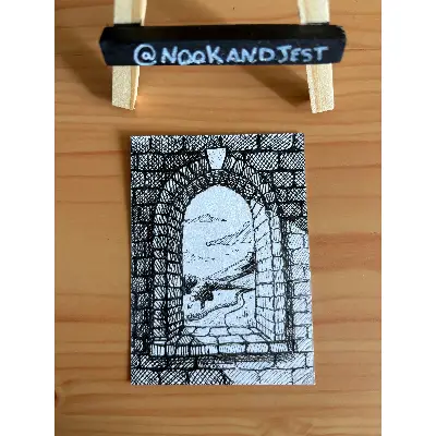 Window to the Land aceo art card thumbnail 2