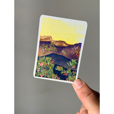 Summertime Hills aceo art card thumbnail 1