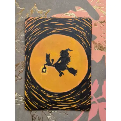 Midnight Ride aceo art card thumbnail 2