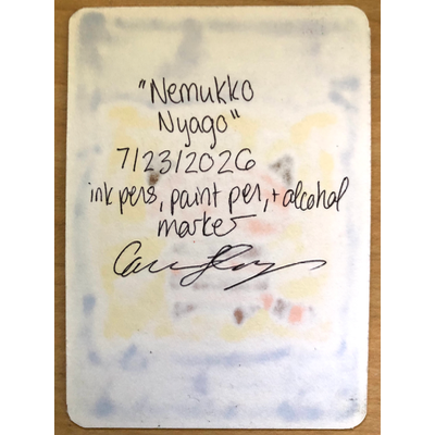 Nemukko Nyago aceo art card thumbnail 2