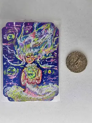 Galaxy Princess aceo art card thumbnail 2
