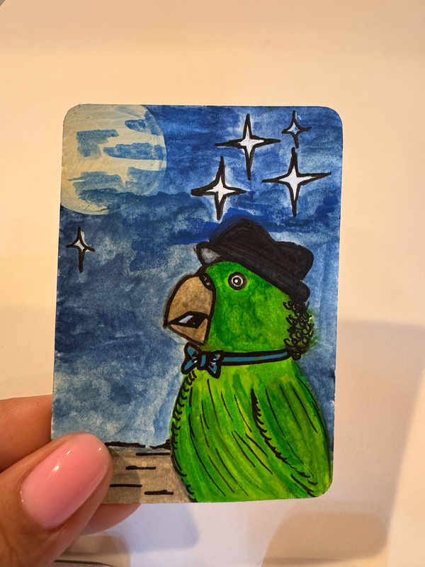 Sun & moonlight aceo art card