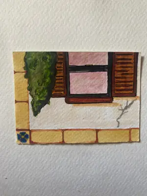 Window and Vine aceo art card thumbnail 3