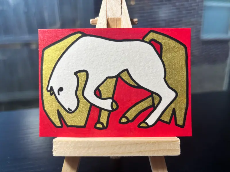 Year of the Horse - 1 of 12 aceo art card