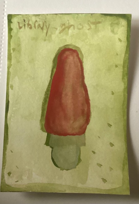 Red mushroom! aceo art card