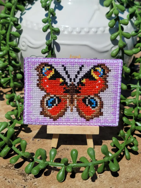 Peacock Butterfly aceo art card