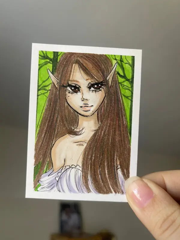 Elf Girl aceo art card