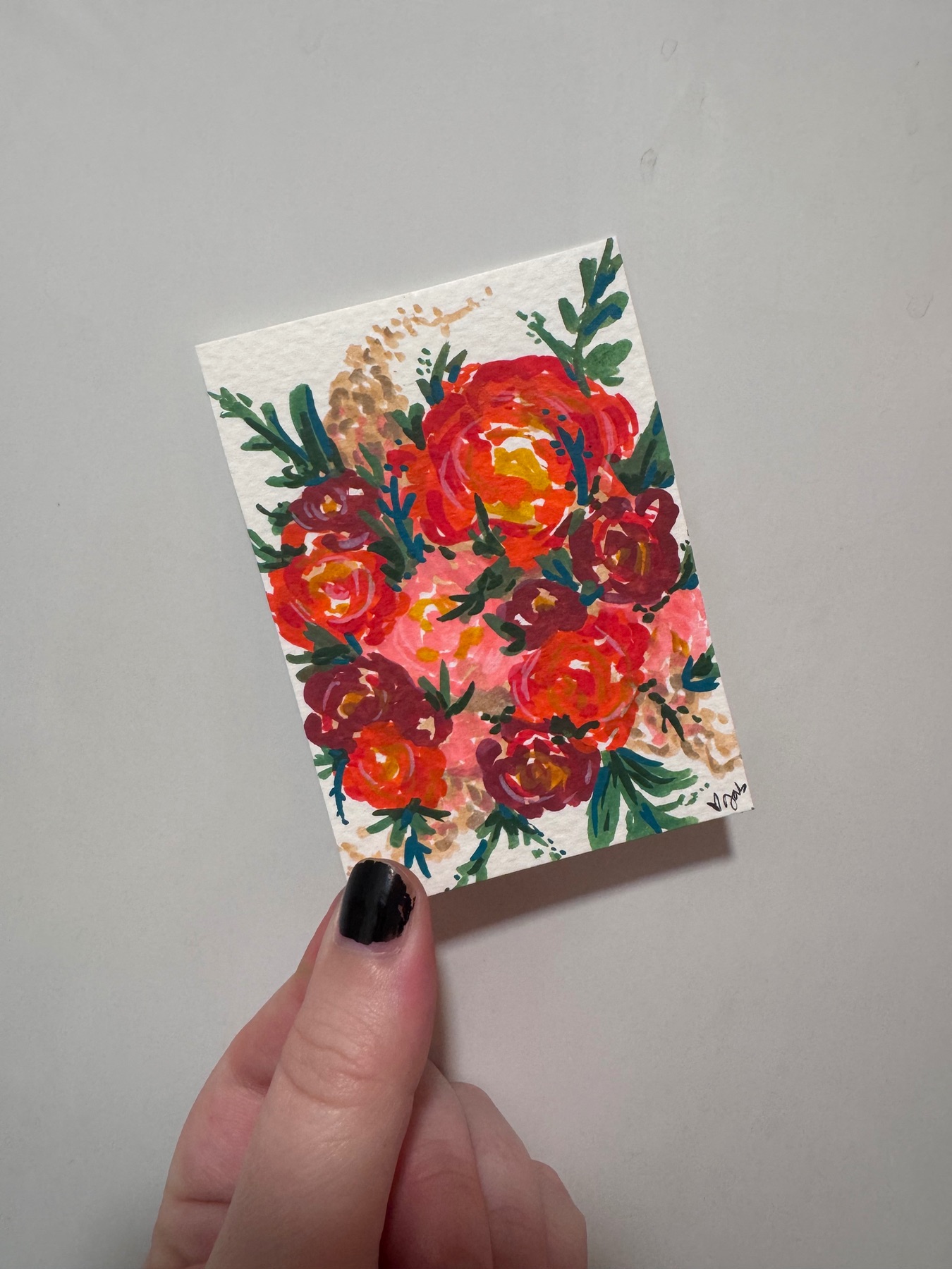 bouquet no. 1 aceo art card