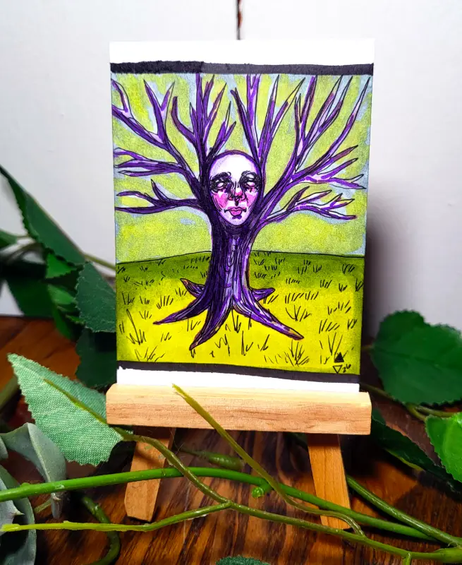 Mourning Tree - Origins aceo art card