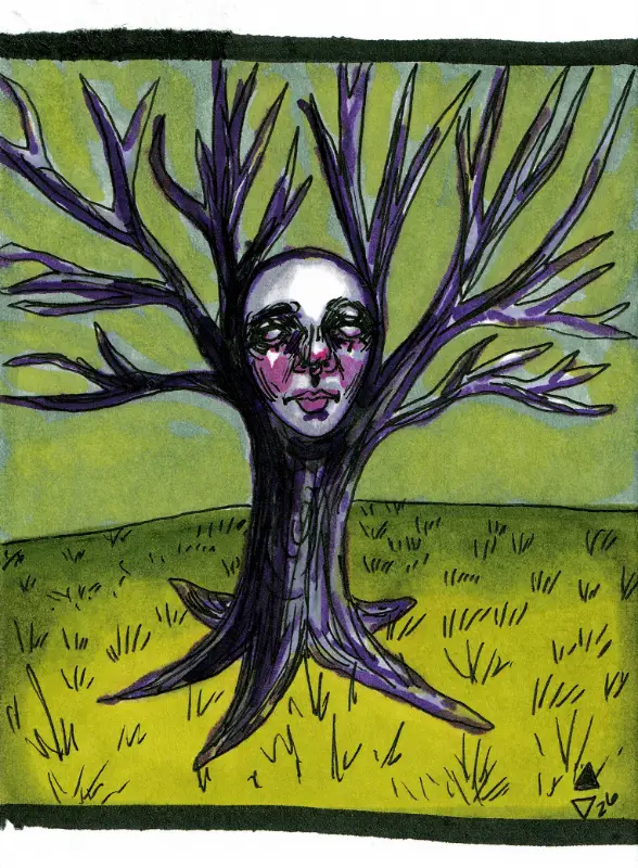 Mourning Tree - Origins aceo art card
