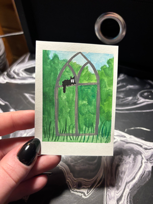 Spooky baby aceo art card thumbnail 2