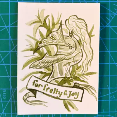 Knight of Fealty (Knights of the Flowers 6/8) aceo art card thumbnail 1