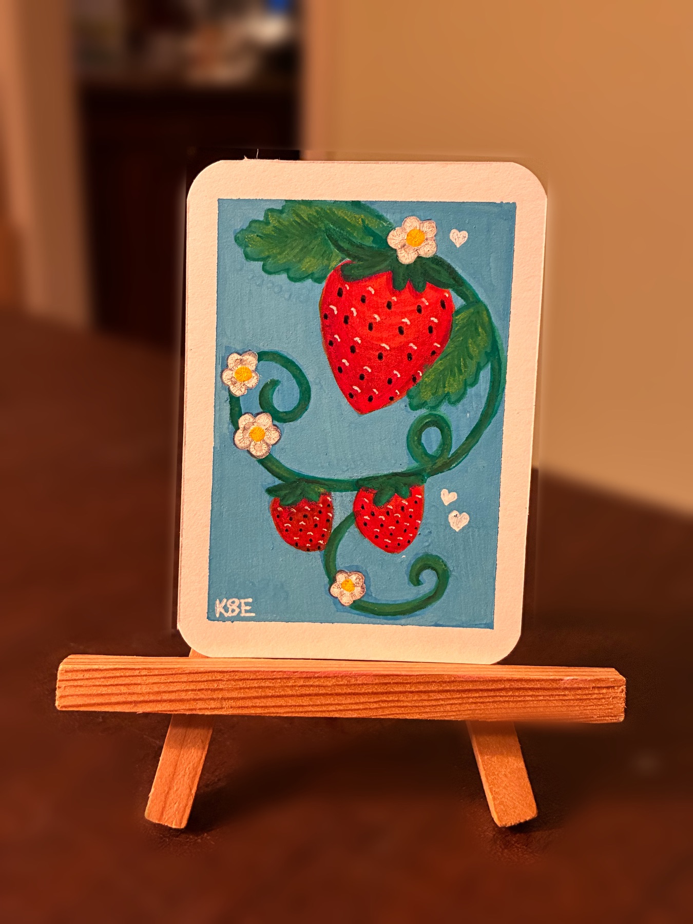 Strawbbies aceo art card