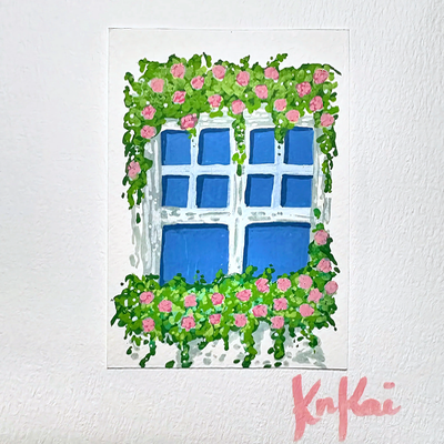 Blooming View aceo art card thumbnail 2