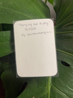 “Hanging Out to Dry” aceo art card thumbnail 2