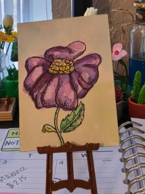 Blooming aceo art card thumbnail 1