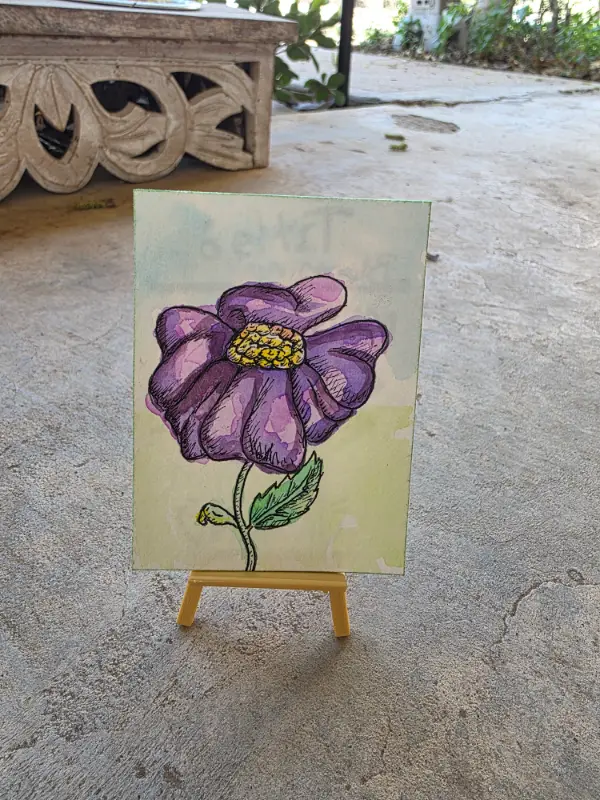 Blooming aceo art card