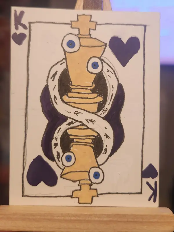 Kinger Playing card aceo art card