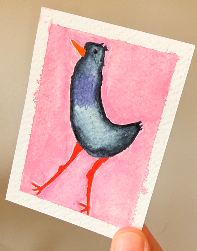Leggy Lady aceo art card