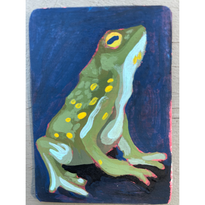 Night Toad aceo art card thumbnail 3