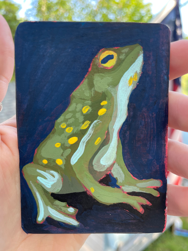 Night Toad aceo art card