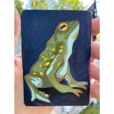 Night Toad aceo art card thumbnail 1