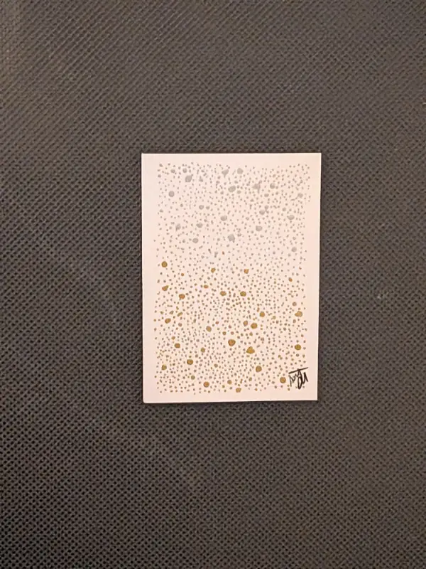 ACEO Original - Gold and Silver Dots aceo art card