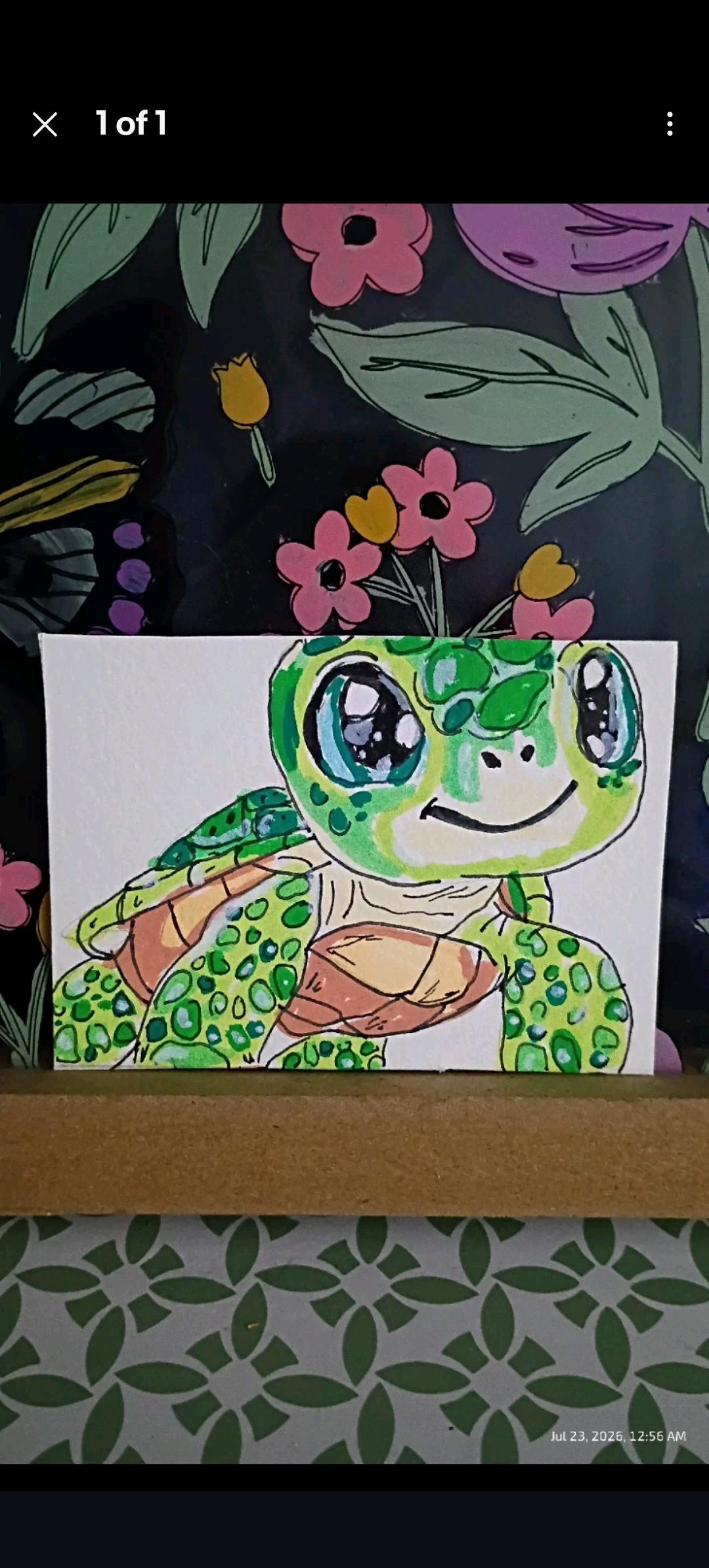 Totally turltely aceo art card