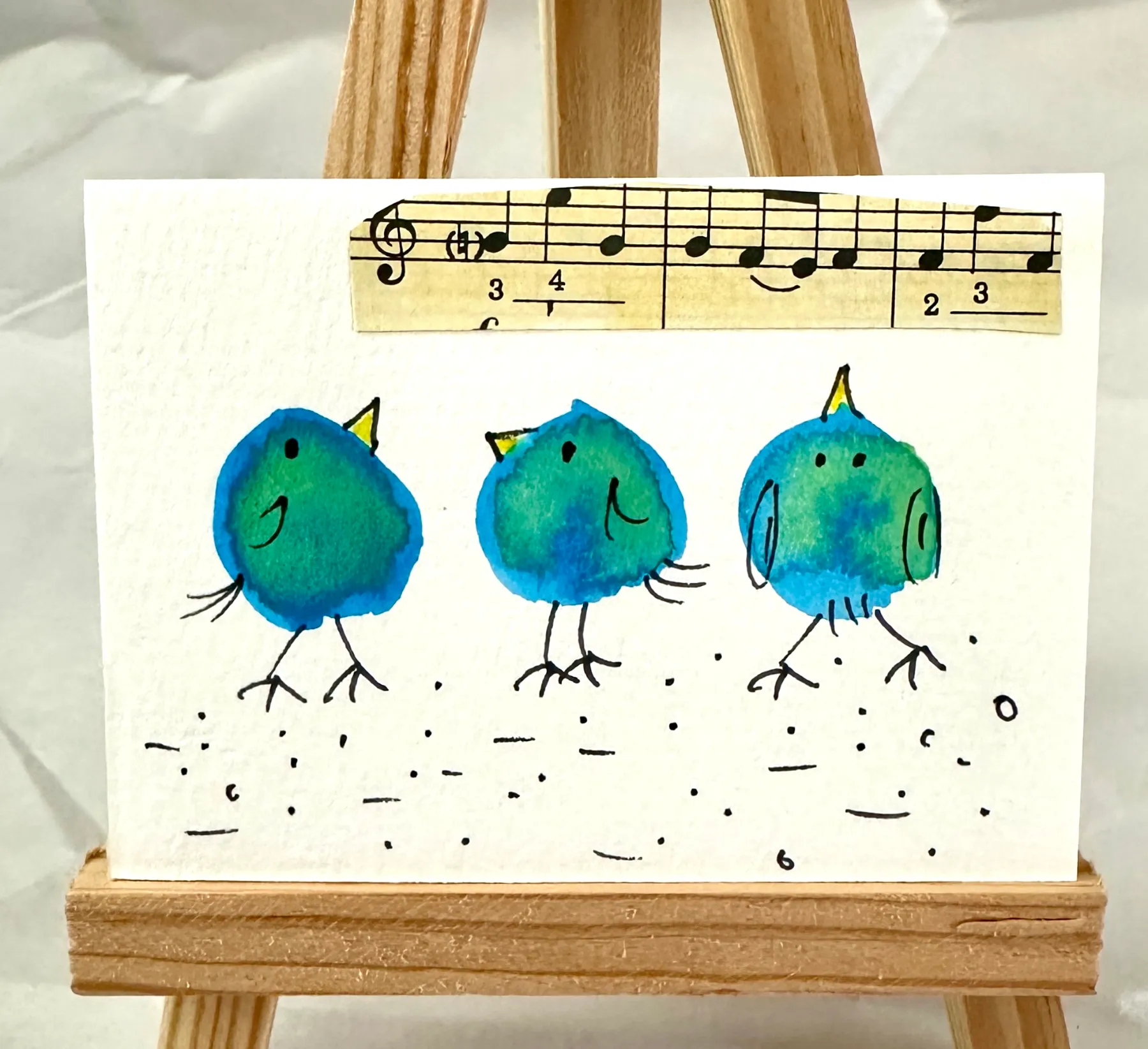 Who's Making that Racket? aceo art card