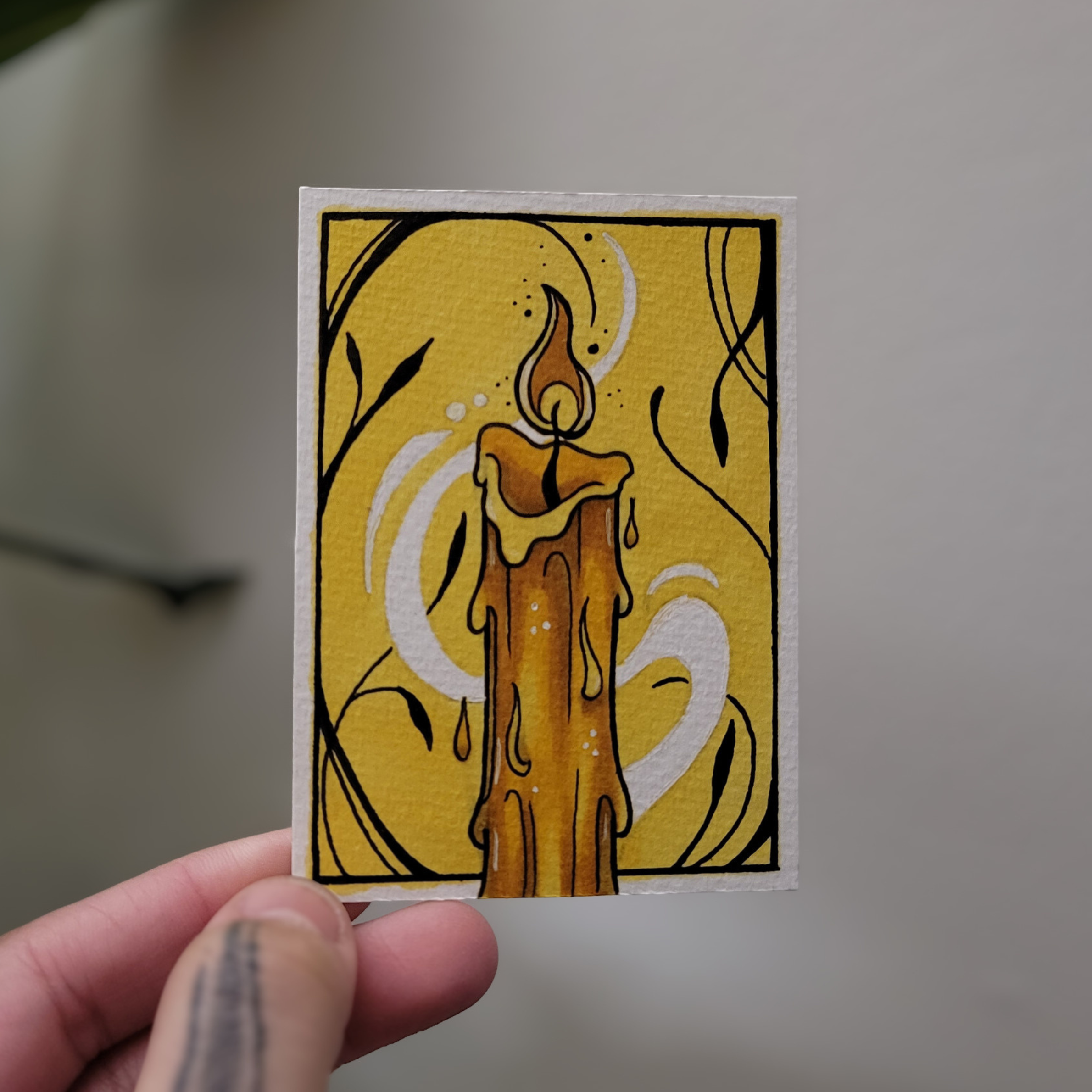 Enlightened Candle aceo art card