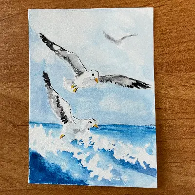 In Flight aceo art card thumbnail 2