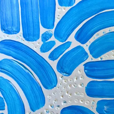 Spring Swing- Daisy 02- Original ACEO Card aceo art card thumbnail 2