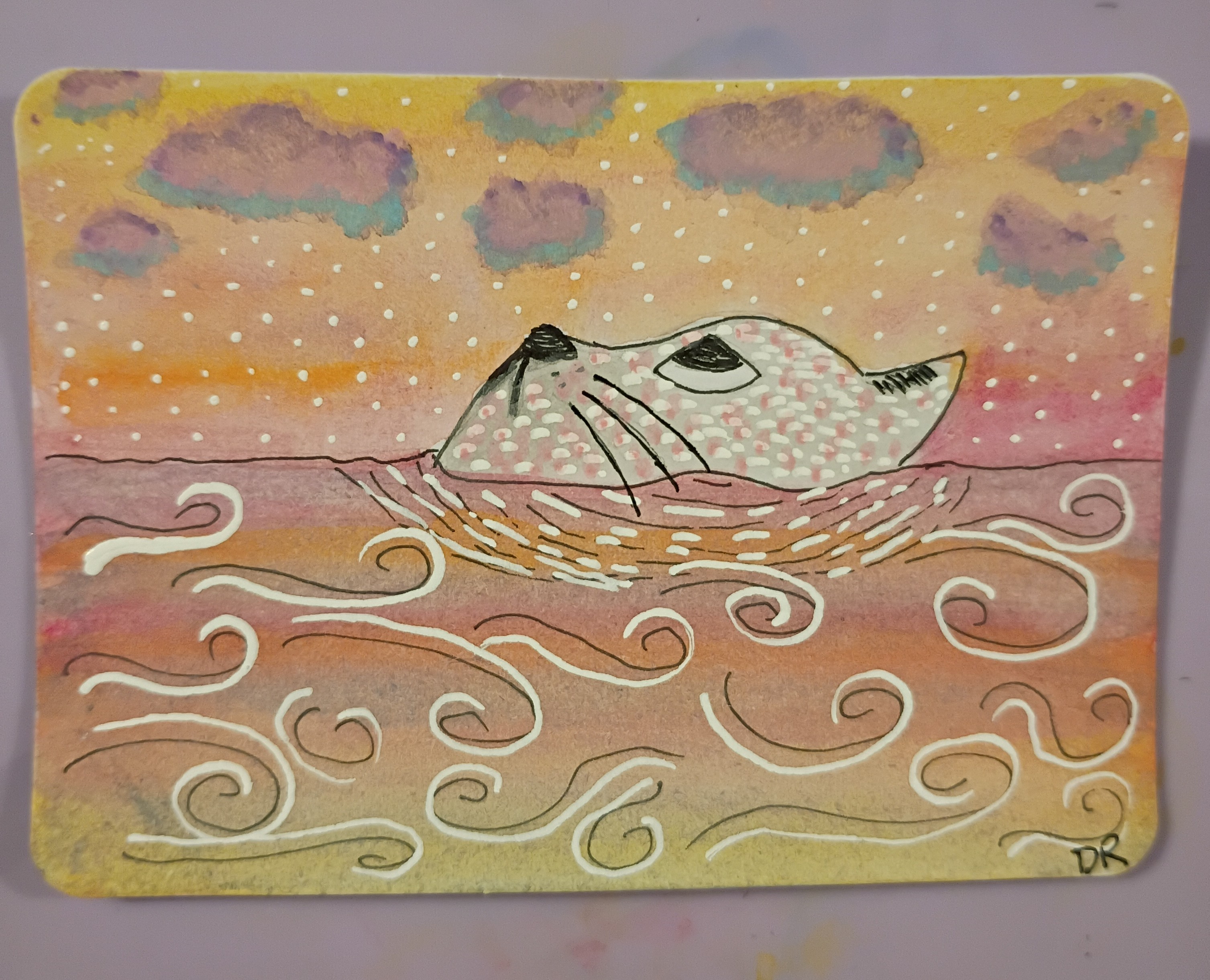 Sunset Dreams aceo art card