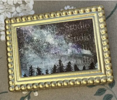 ACEO & Sticker 4-Pack: Rocky Mountain Set {Bright Alpine Lake, Milky Way, Mountain, Humming-Bird} aceo art card thumbnail 2