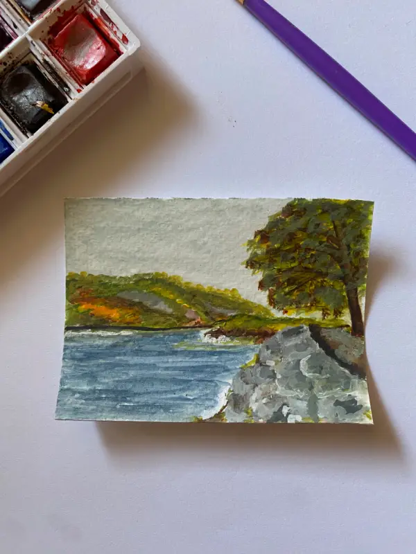 View from the Hudson aceo art card