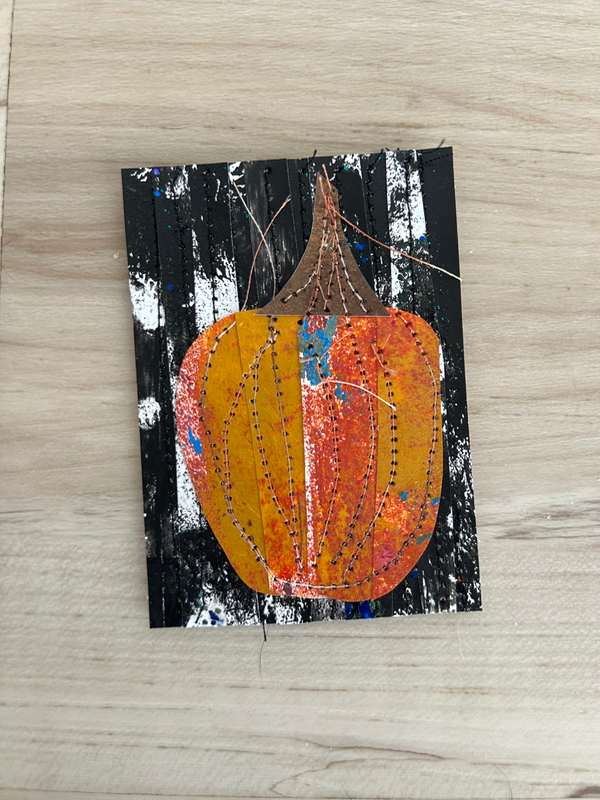 Nighttime Pumpkin aceo art card