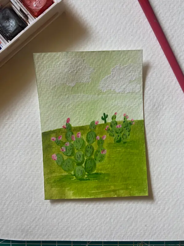 Cacti aceo art card