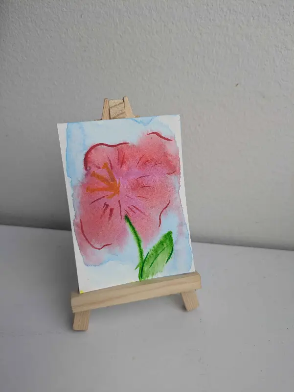Hazy Flower aceo art card