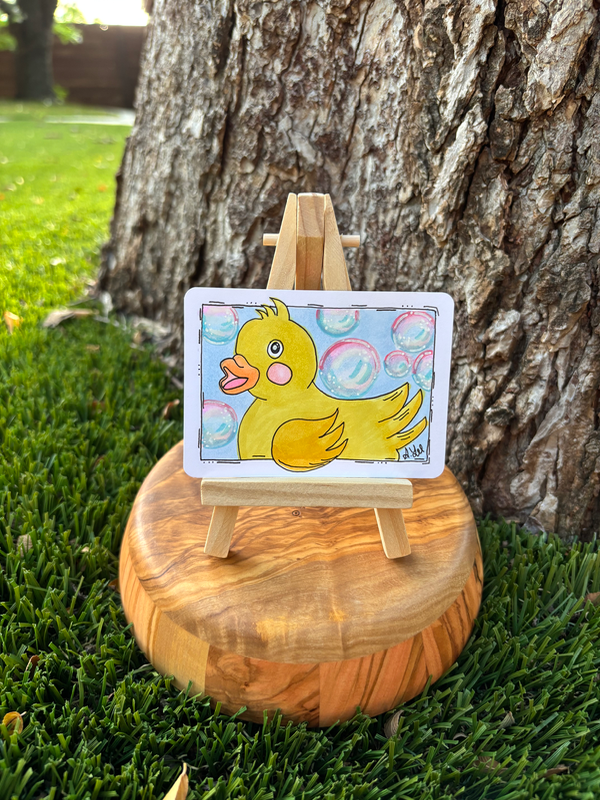 Rubber Ducky aceo art card