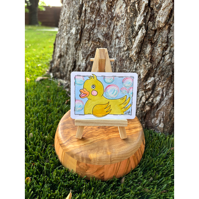 Rubber Ducky aceo art card thumbnail 1