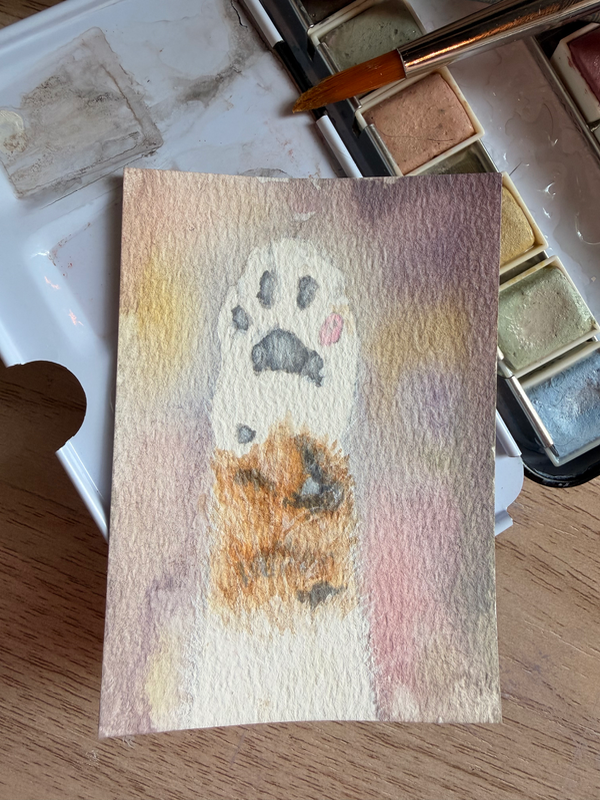 High five! aceo art card