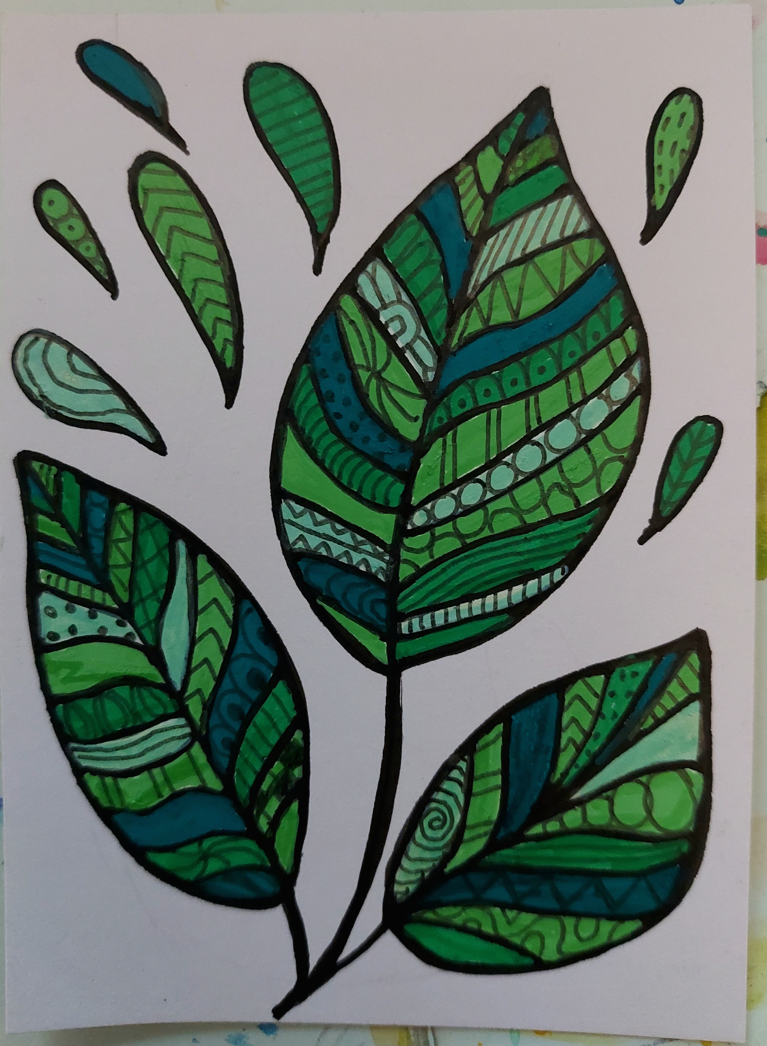 Leaf Collection aceo art card