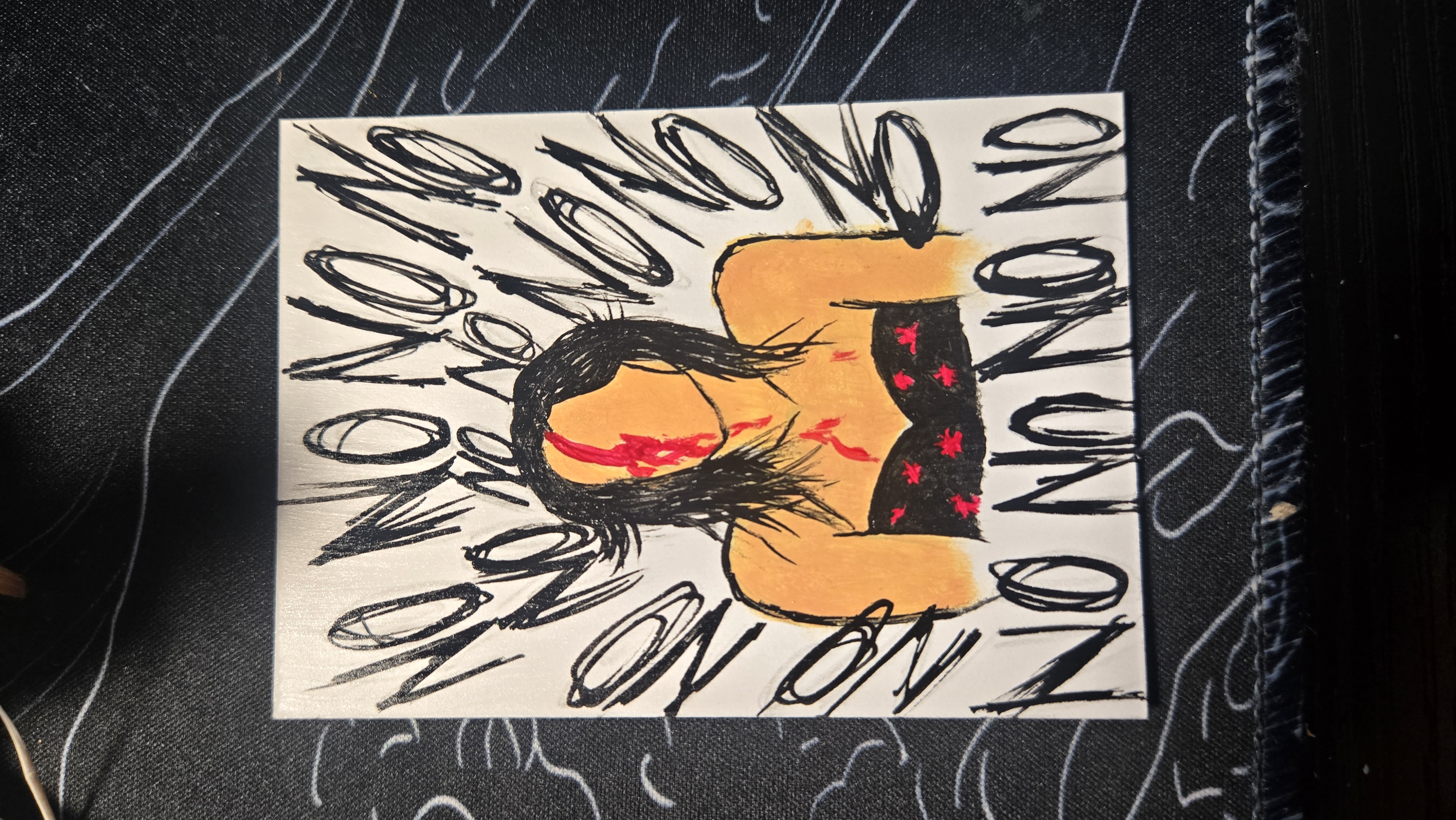 NO NO NO aceo art card thumbnail 1
