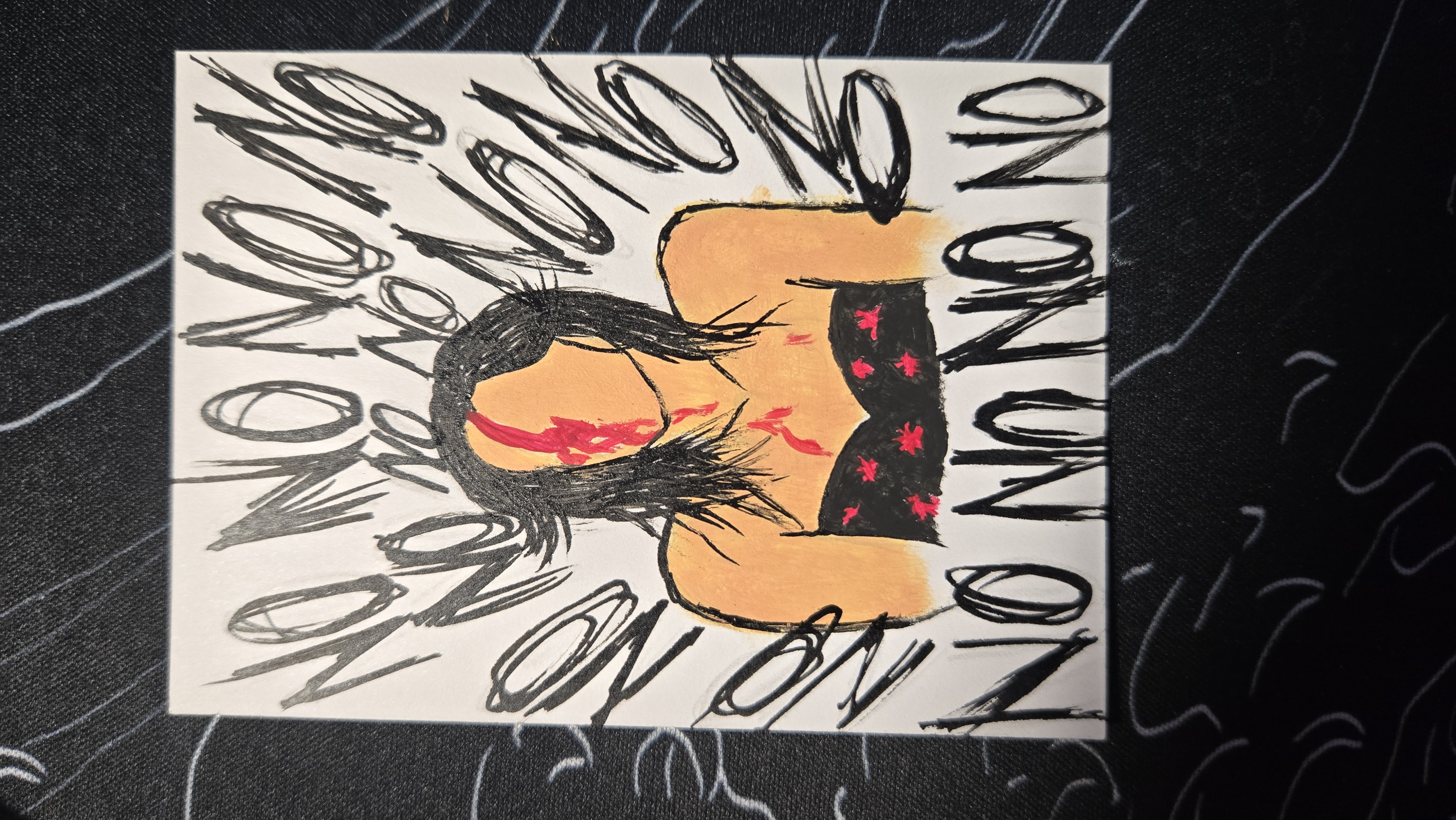 NO NO NO aceo art card thumbnail 2