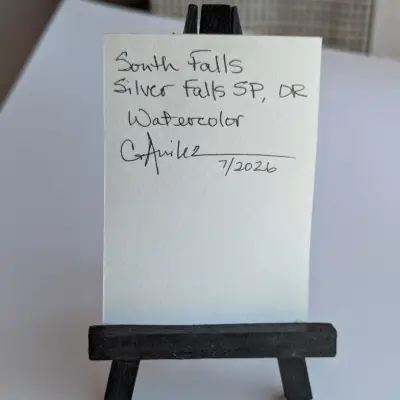 South Falls, Silver Falls SP aceo art card thumbnail 4
