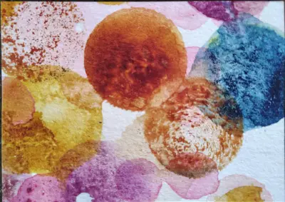 WaterColour Dots 2 by CheyAnne aceo art card thumbnail 1