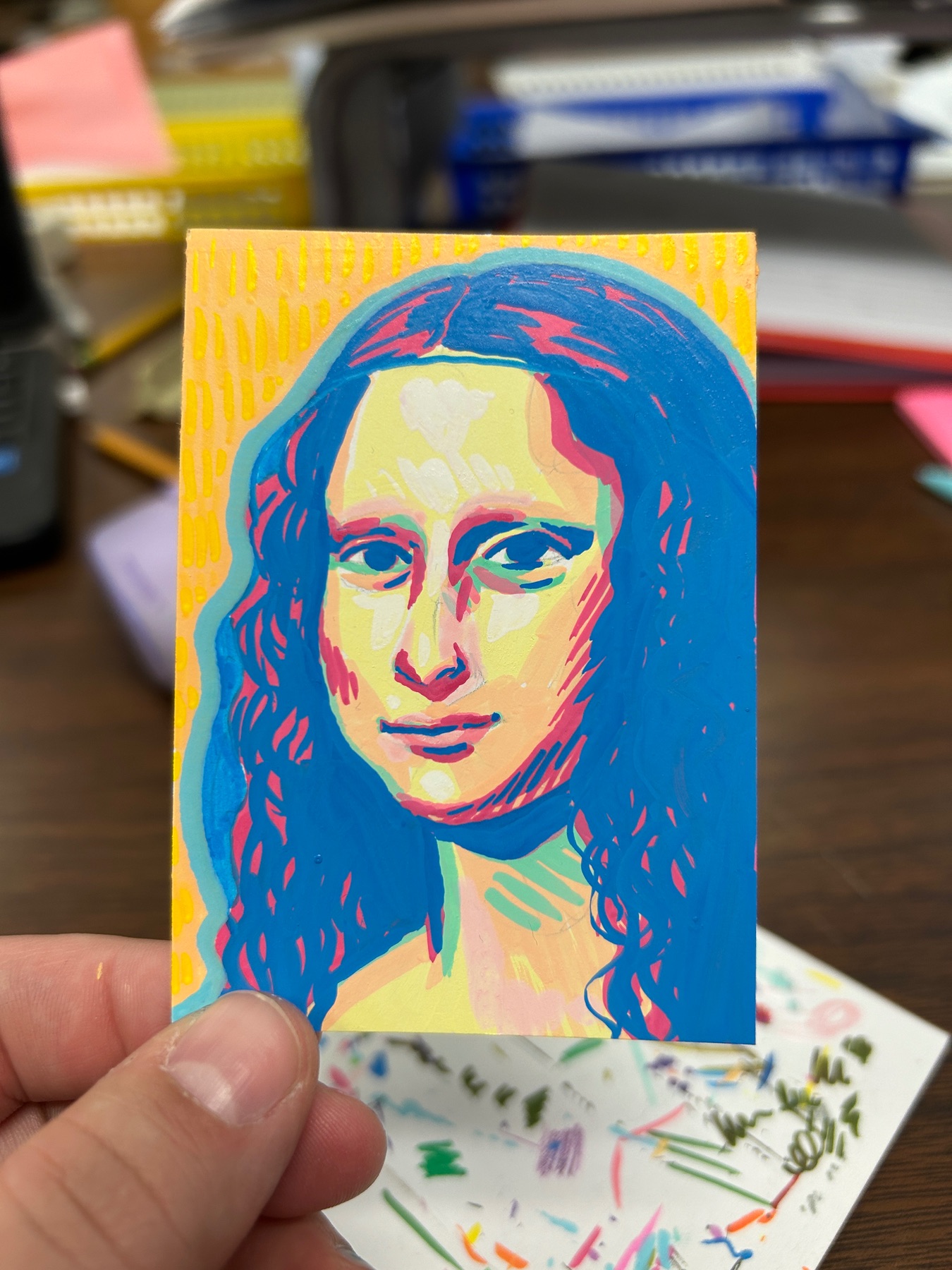 Pleased aceo art card