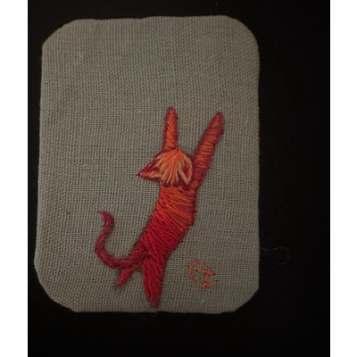 Sunset Cat aceo art card thumbnail 2